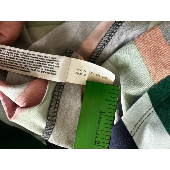 Eloquii Rainbow Striped A-line Midi Dress Puff Long Sleeve Artsy Plus 16 NEW - Picture 7 of 9